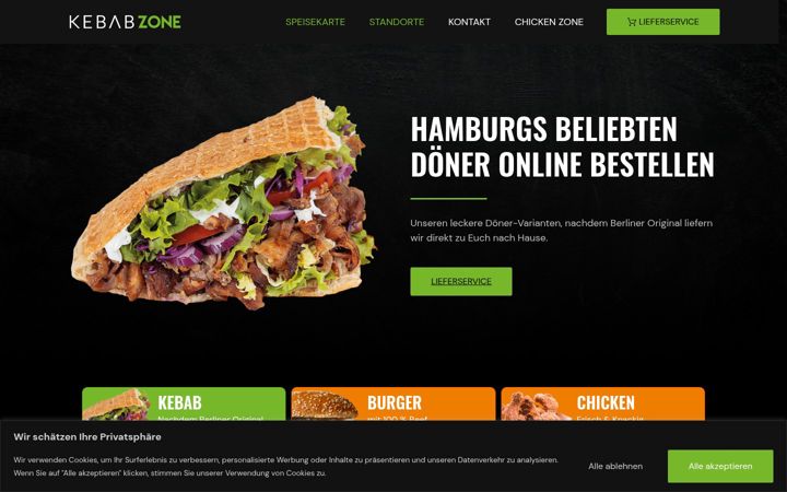 Screenshot of kebabzone.de
