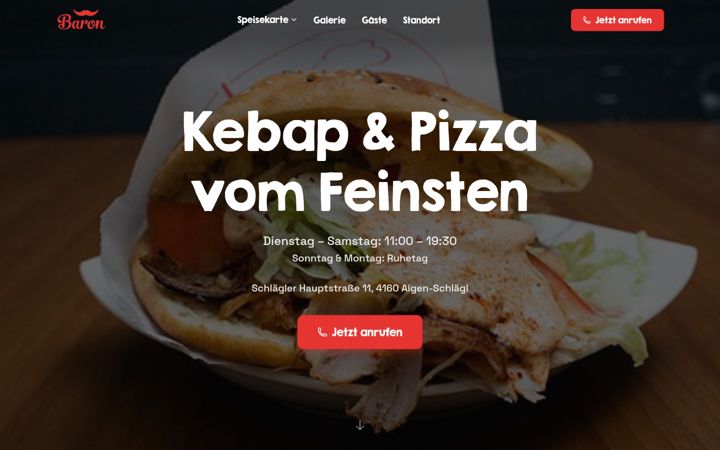 Screenshot of kebapbaron.at
