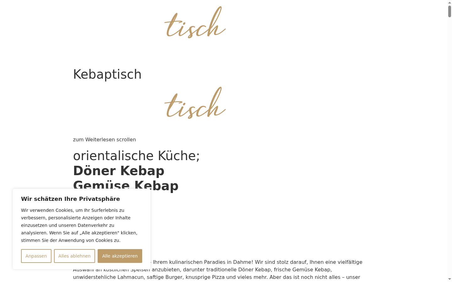 Screenshot of the consent banner shown before any interaction
