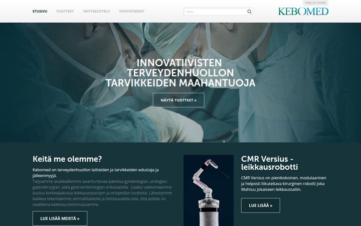 Skjermbilde av kebomed.fi