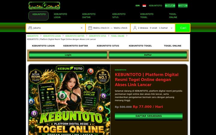 Screenshot of kebuntogel.us.com