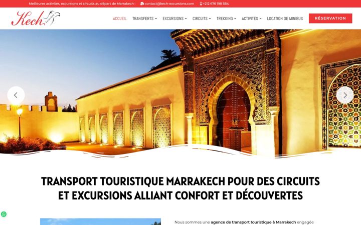 Screenshot of kech-excursions.com