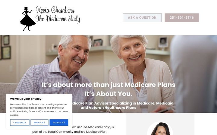 Screenshot of keciathemedicarelady.com