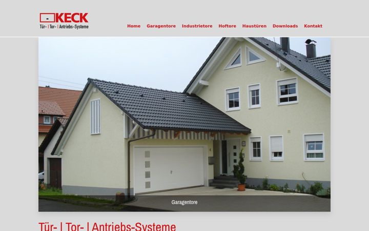 Screenshot of keck-tore.de
