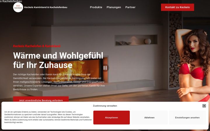 Screenshot of keckeis-kachelofenbau.de