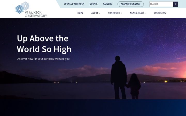 Screenshot of keckobservatory.org