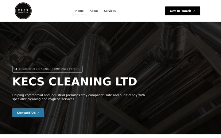 Screenshot of kecscleaningltd.com