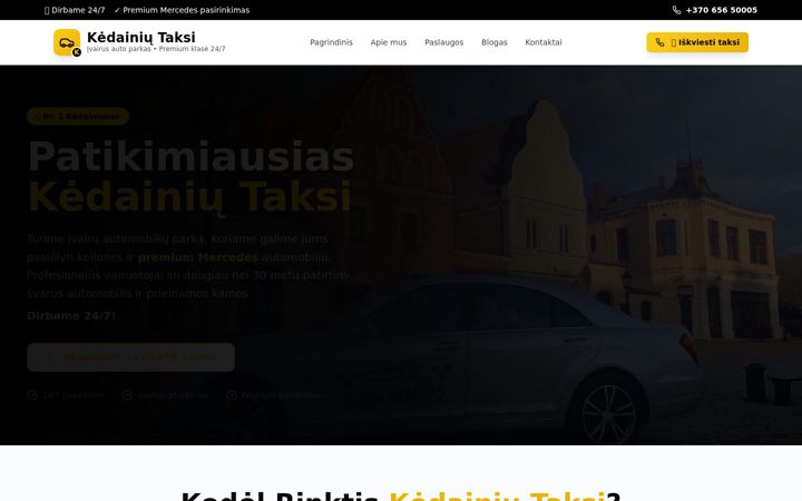 Screenshot of kedainiutaxi.lt
