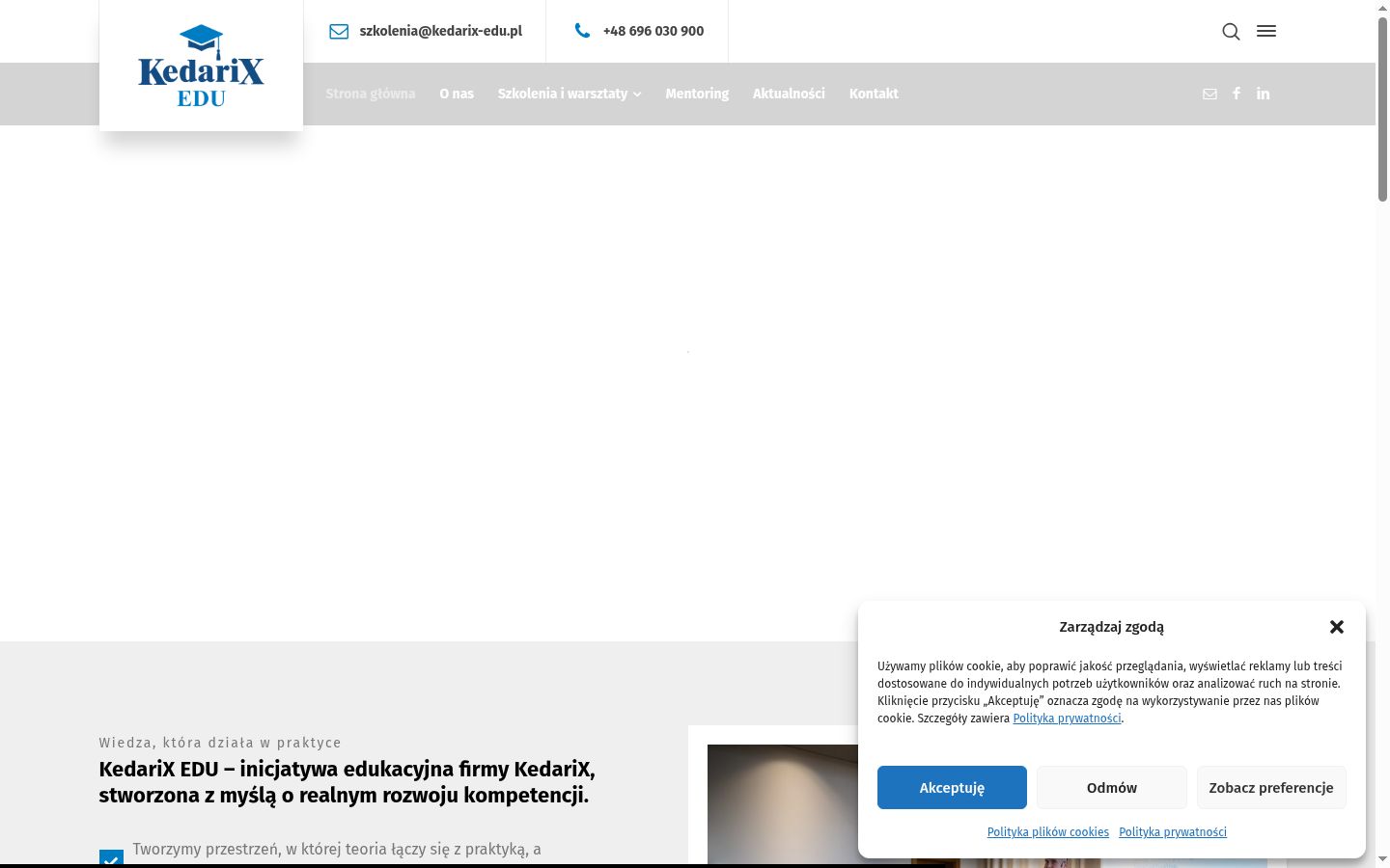 Capture d'écran de la bannière de consentement affichée avant toute interaction