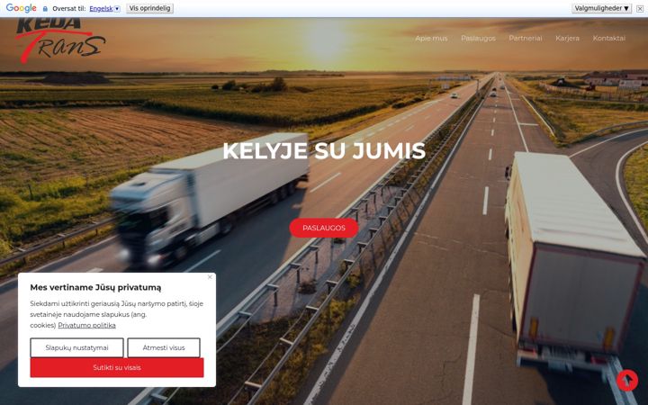 Screenshot of kedatrans.com