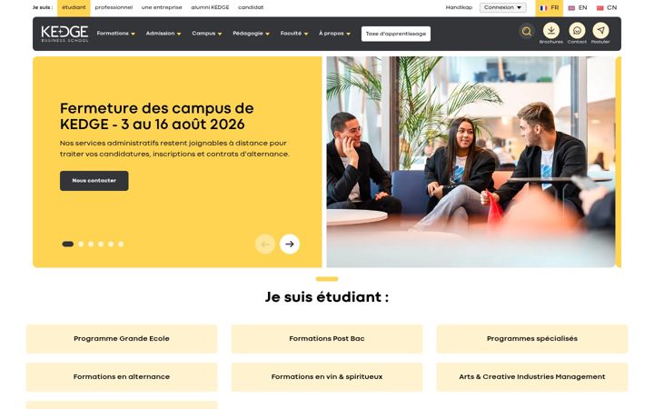 Screenshot of kedge.edu