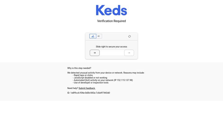 Screenshot of keds.com