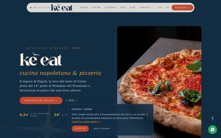 Screenshot of keeat.com