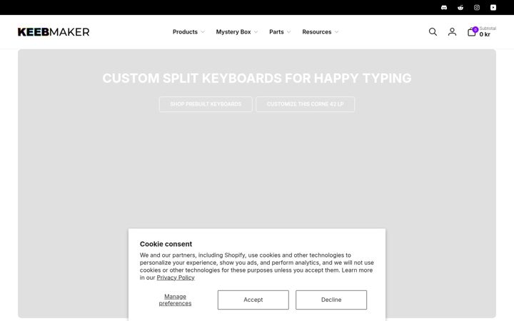 Screenshot of keebmaker.com