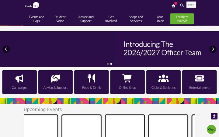 Screenshot of keelesu.com