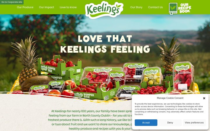 Screenshot of keelings.ie
