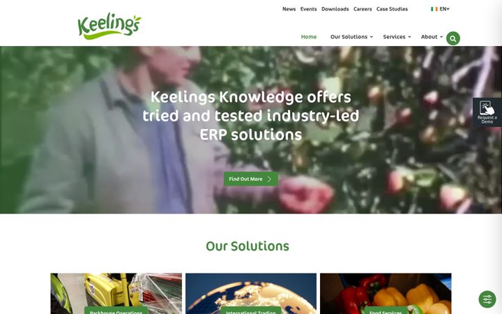 Screenshot of keelingssolutions.com
