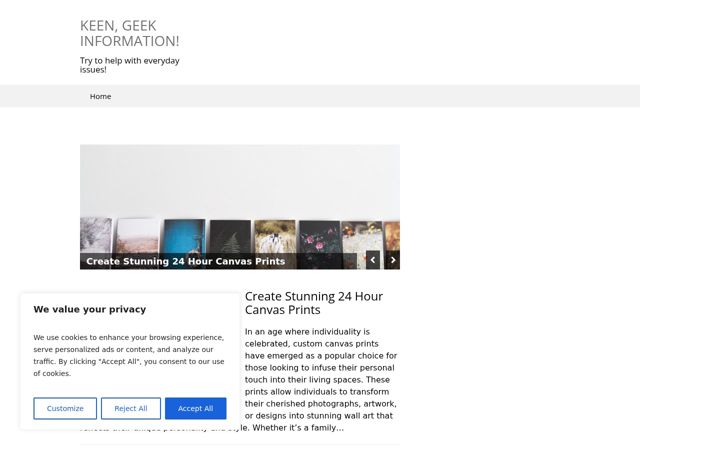 Screenshot of keen-geek.com