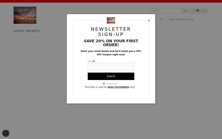 Screenshot of keenanart.com