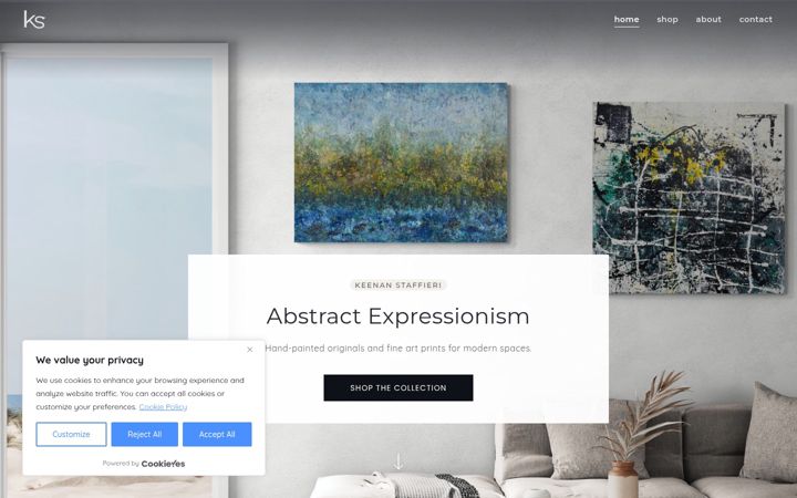 Screenshot of keenanstaffieri.com
