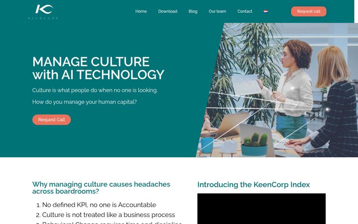 Screenshot of keencorp.com