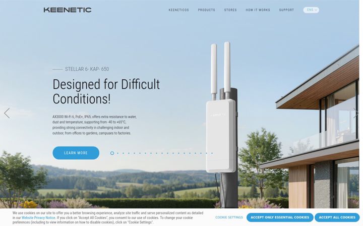 Screenshot ta' keenetic.com.tr