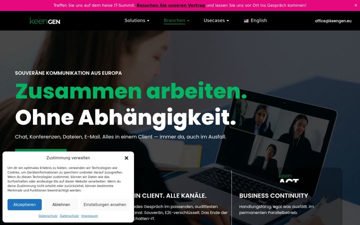 Screenshot of keengen.eu