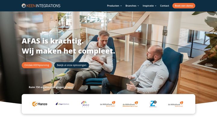 Screenshot of keenintegrations.nl