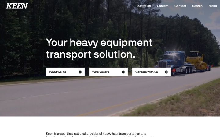 Screenshot ta' keentransport.com