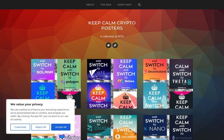 Screenshot of keepcalmcrypto.com