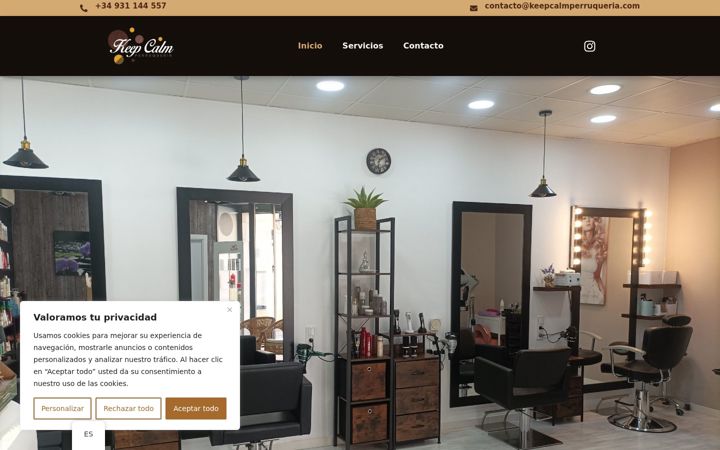 Screenshot of keepcalmperruqueria.com
