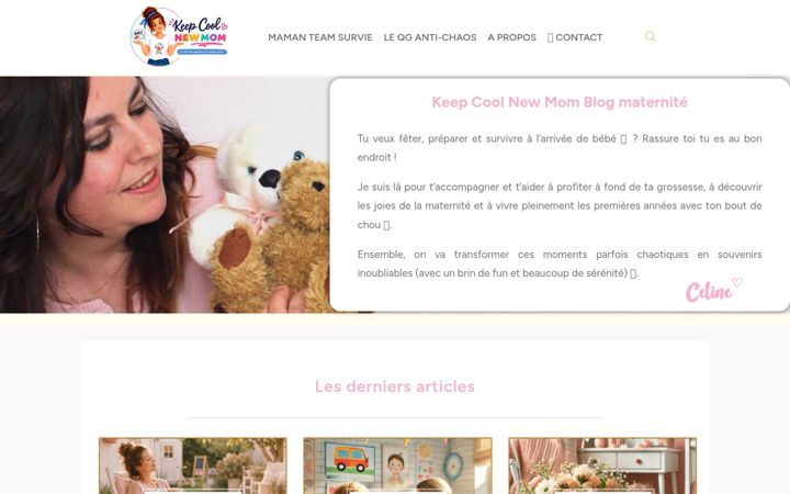 Screenshot of keepcoolnewmom.com