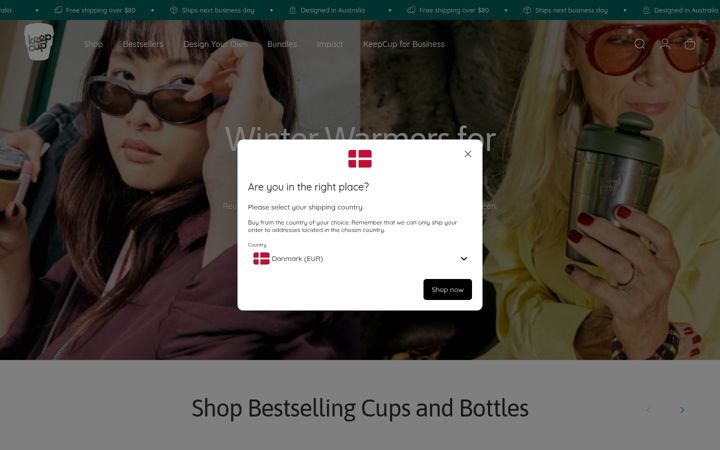 Snímek obrazovky keepcup.com