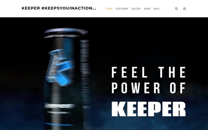 Screenshot of keeperenergydrink.com