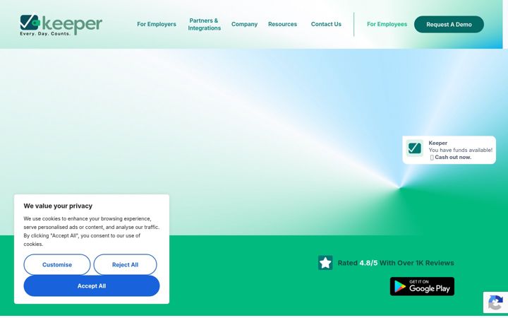 Screenshot of keeperewa.com