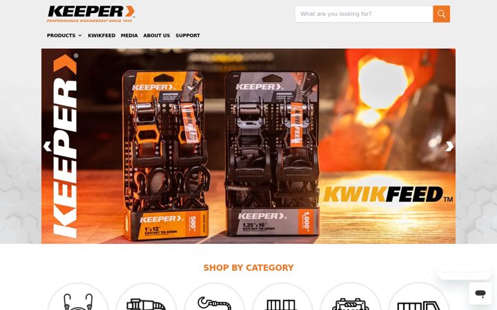 Screenshot of keeperproducts.com