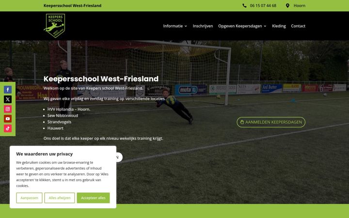 Screenshot of keepersschoolwestfriesland.nl