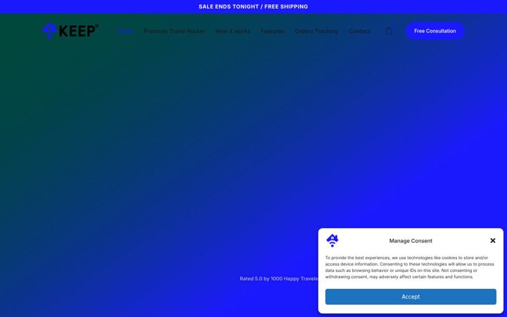 Screenshot of keephomeip.com