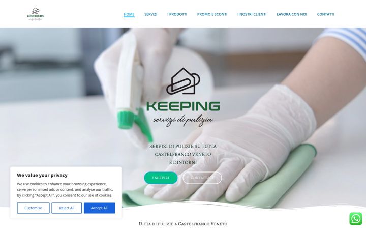 Screenshot of keepingpulizia.it