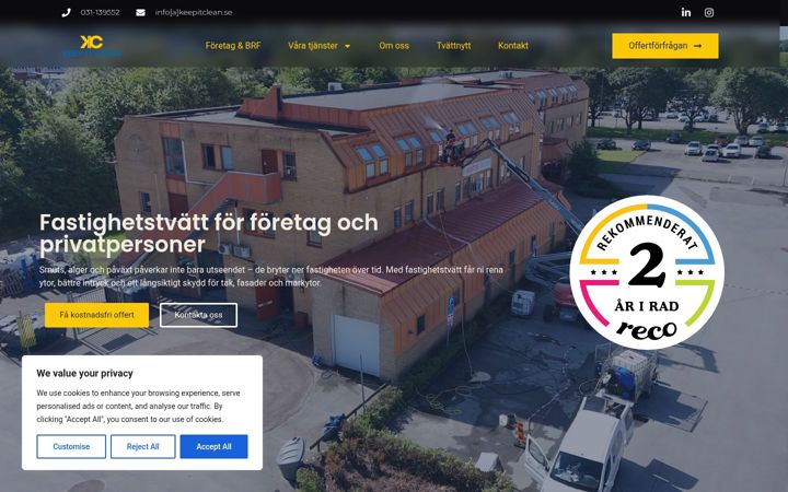 Screenshot of keepitclean.se