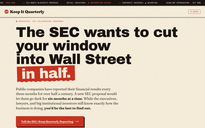 Screenshot of keepitquarterly.org
