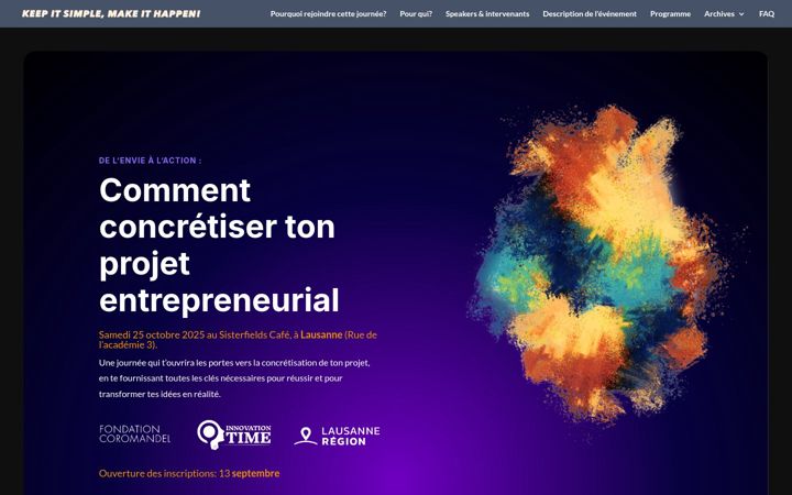 Screenshot of keepitsimplemakeithappen.org