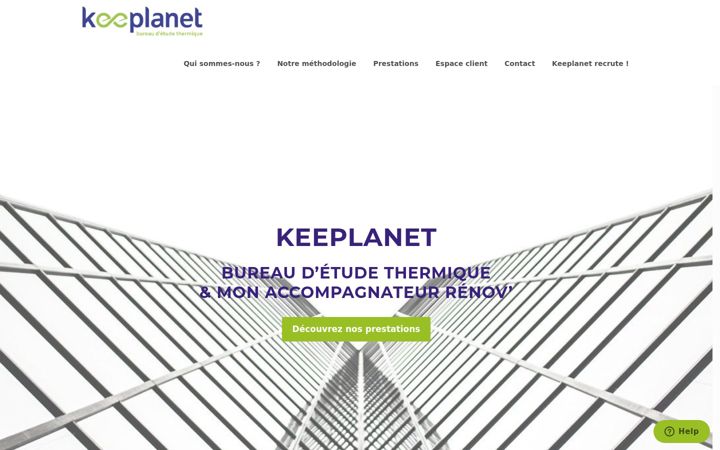 Screenshot of keeplanet.fr