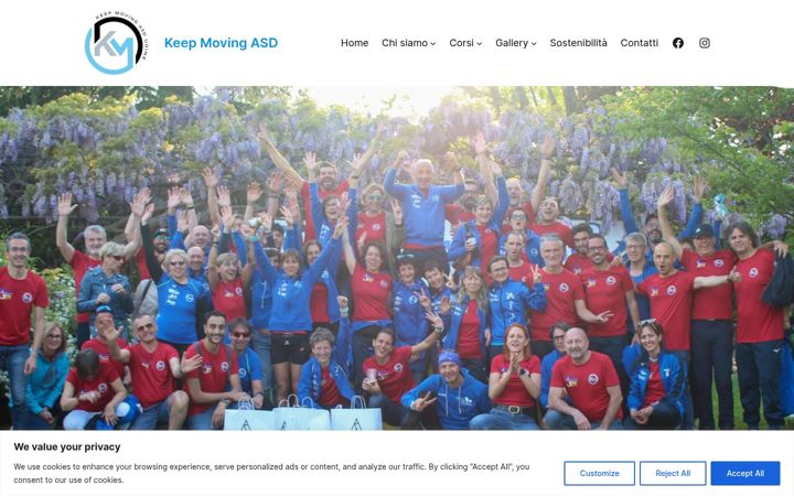 Screenshot of keepmovingudine.it