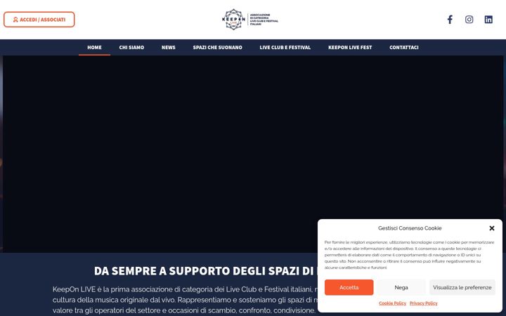 Screenshot of keeponlive.com