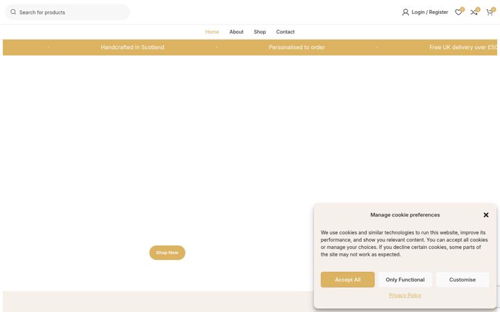 Screenshot of keepsakechamber.com
