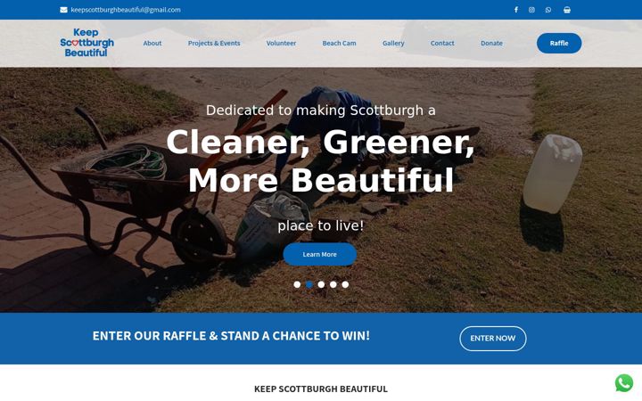 Skjermbilde av keepscottburghbeautiful.co.za
