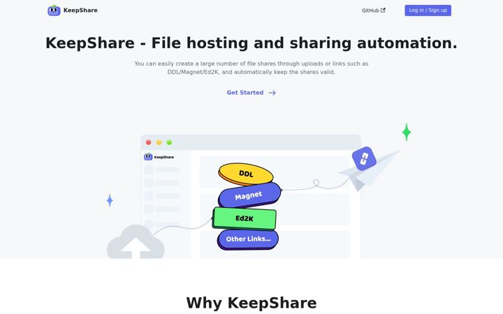 Screenshot of keepshare.org