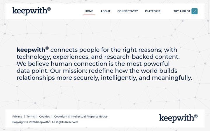 Screenshot of keepwith.com