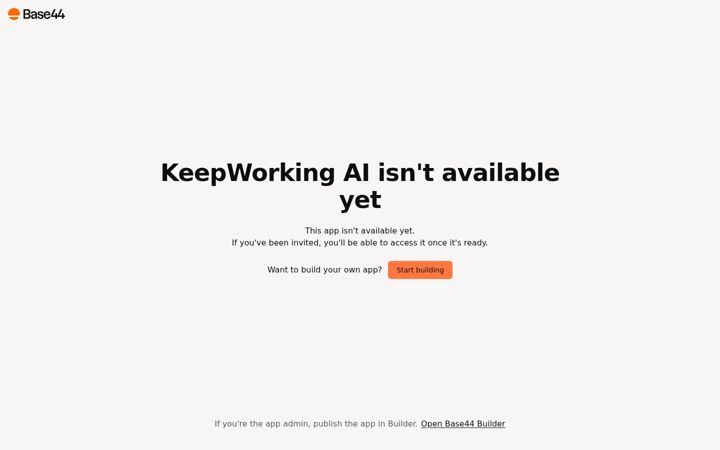 Posnetek zaslona keepworking.ai